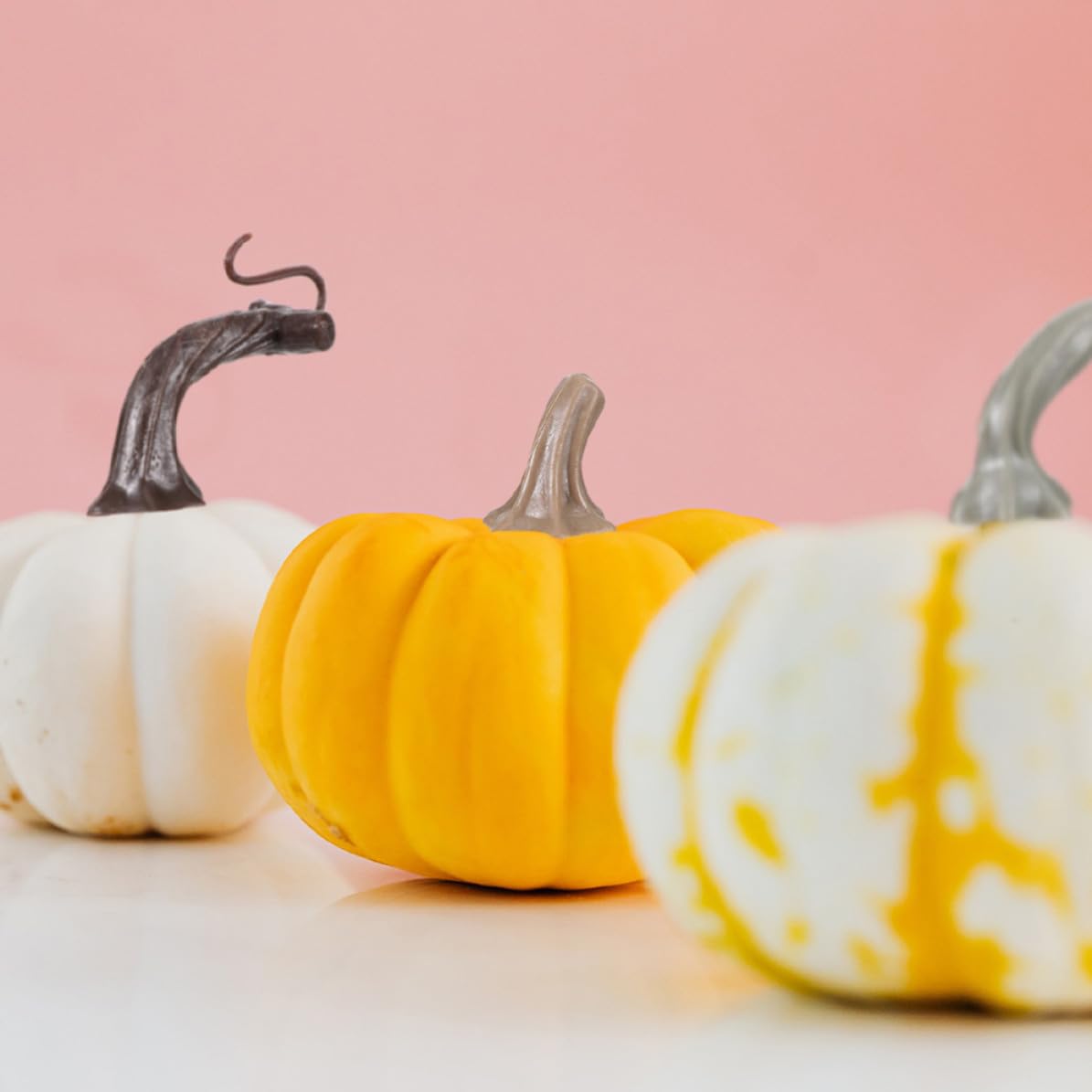 OSALADI 120 Pezzi Manico di Zucca Decorativo in Plastica Realistico e Vivido per Addobbi di Halloween e Festa del Ringraziamento, per Decorazioni Autunnali e Fai-da-te