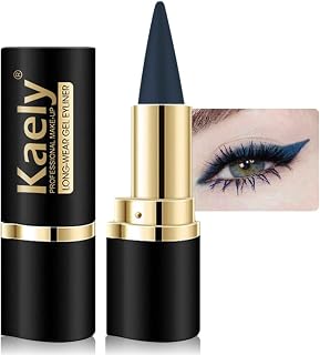 Kaely Dark Blue Gel Eyeliner Pencil,Waterproof Smudge Proof Eye Liner Pen,Cat Eye Goth Halloween Makeup,Eye Black Face Paint Lipstick Crayon,Color Colorful Eyeliner Eyeshadow Stick,07