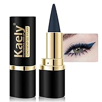 Vista 18 de Kaely Lápiz delineador de ojos en gel negro, lápiz delineador de ojos impermeable a prueba de manchas, maquillaje de gato gótico para Halloween