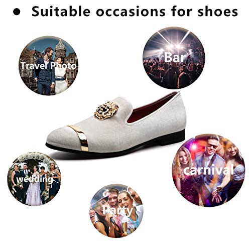 Image of Meijiana Men's Velvet Loafers - Fashion Casual Low-Heel Dress Shoes for Men with Rubber Sole & Metal Buckle - Perfect Business & Formal Attire, Stylish Mens Shoes