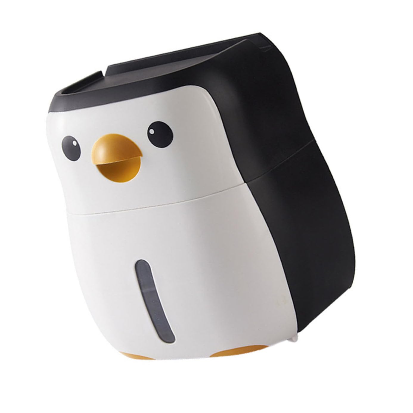Ipetboom Wasserfeste Toilettenpapierbox aus Kunststoff ohne Bohren mit Pinguin Design Weiß für Hotel Badezimmer und Haushalt als Praktischer Rollenpapierhalter