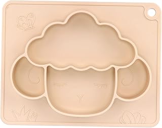 ULDIGI Prato De Jantar Antiderrapante Sucção De Silicone Prato Para Bebês Tigelas Divididas Para Alimentação De Bebês Com Sucção Prato De Alimentação Para Crianças Pratos Infantis
