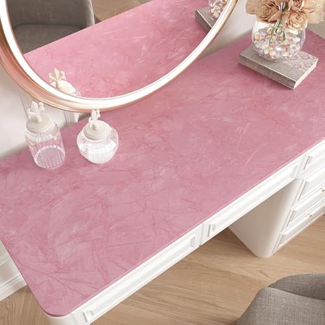 VEELIKE Bubblegum Pink Crushed Velvet Drawer Liner Self Adhesive Felt Fabric Roll 15.7''x118'' Soft Pink Velvet Wallpaper for Dresser Jewelry Drawers Furniture Art Crafts Thick Flocking Contact Paper