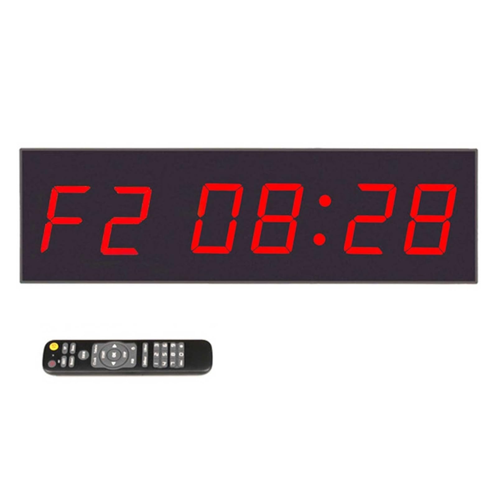 Cronometro digitale con orologio da 12/24 ore e timer digitale da parete a LED a 6 cifre con telecomando for fitness e sport Molteplici modalità