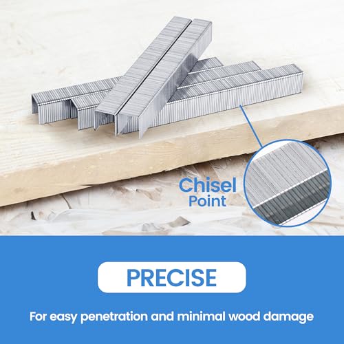 meite T-50 Staples, Type 140/12 mm Heavy Duty Staples for Staple Gun, 1,512 Counts, Galvanized, 10.5 mm Crown, Compatible with T-50/140 Staple Gun, Ideal for Upholstery, Furniture