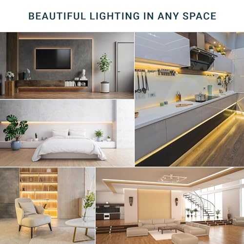 Image of Nortek Tisya 10 Meter Warm White Cob Led Strip Lights Power Rated 12W /M 480 Led Light Per Meter LED Lights for Home Decoration, Bedroom, Living Room, TV Decoration, Diwali Decoration (Neutral White)