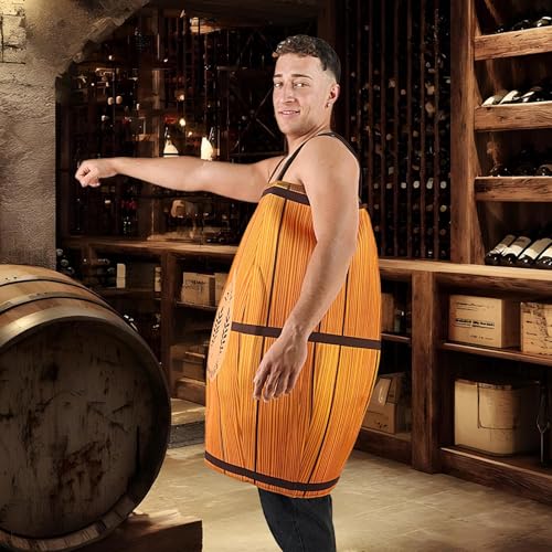 Disfraz de barril de cerveza creativo para fiestas temáticas de adultos 2
