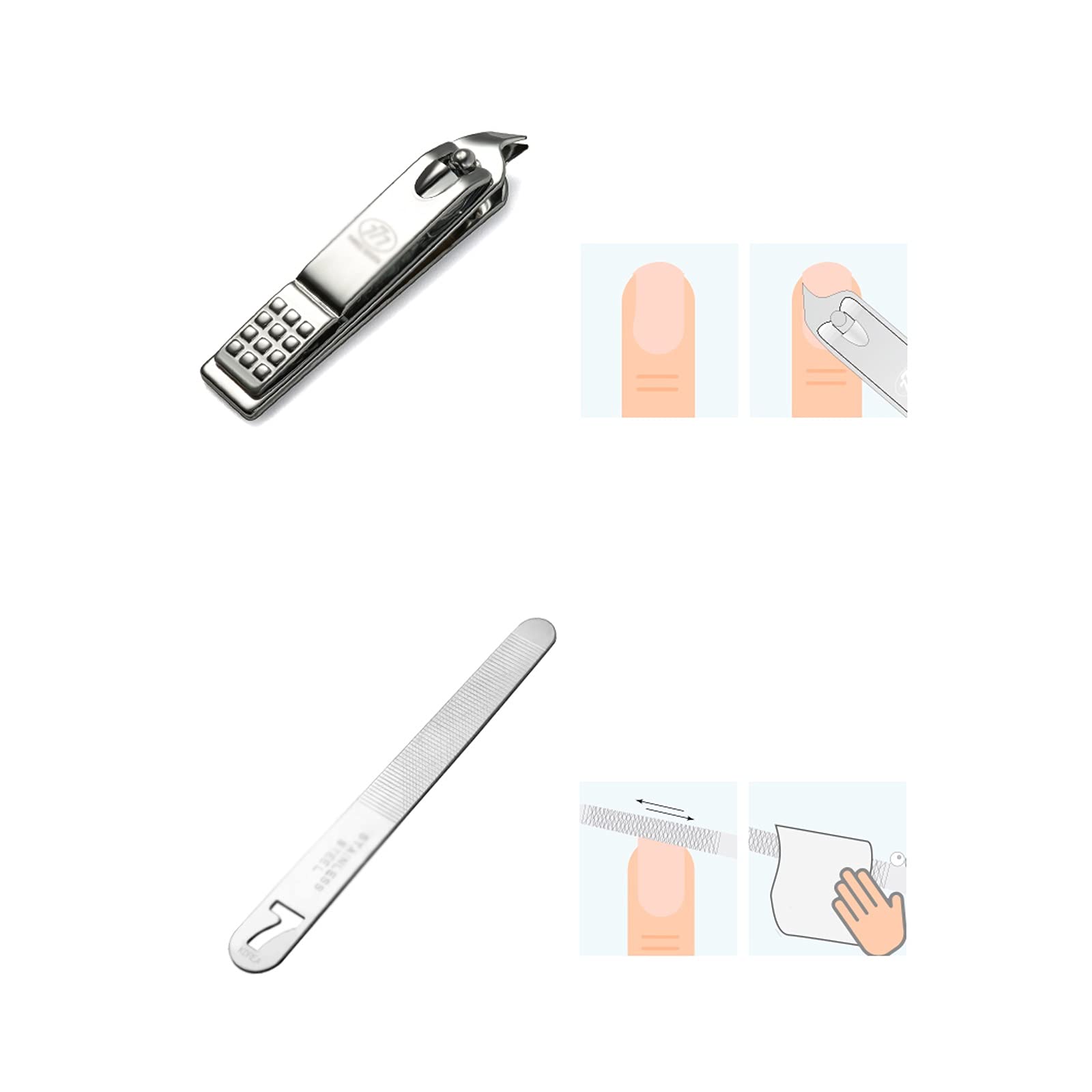 Juego de cortaúñas Cortaúñas, Kit de Pedicura 11 en 1 Kit de Uñas de Acero Inoxidable con Pinzas y Tijeras, Set de Manicura Profesional, Kit de Aseo con Cortaúñas Herramientas de pedicura para pies (