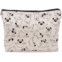 Pug Mom Gifts Fun Pug Cosmetic Bag for Women