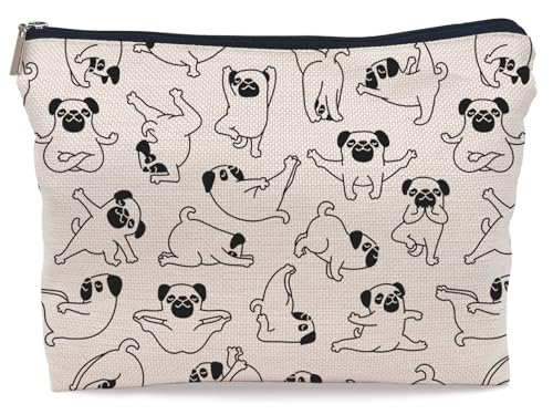 Lacosu Pug Mom Gifts: Fun Pug Cosmetic Bag for Women