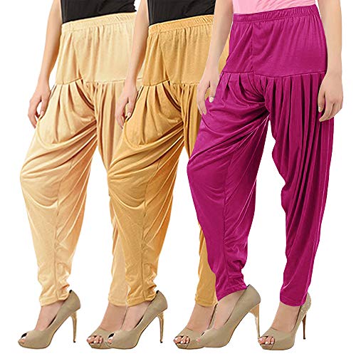 Image of Buy That Trendz Patiala Salwar for Women Relaxed Fit Viscose Patiyala Salwar Harem Bottom Pants