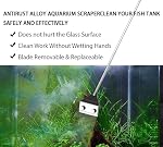 HOTOOLME Aquarium Scraper, 25.6" Stainless Steel Scraper Cleaning Razor with 10 Blades for Glass Aquarium Fish Tank | Glass Aquarium Cleaning,65cm Long Handle,Stainless Steel