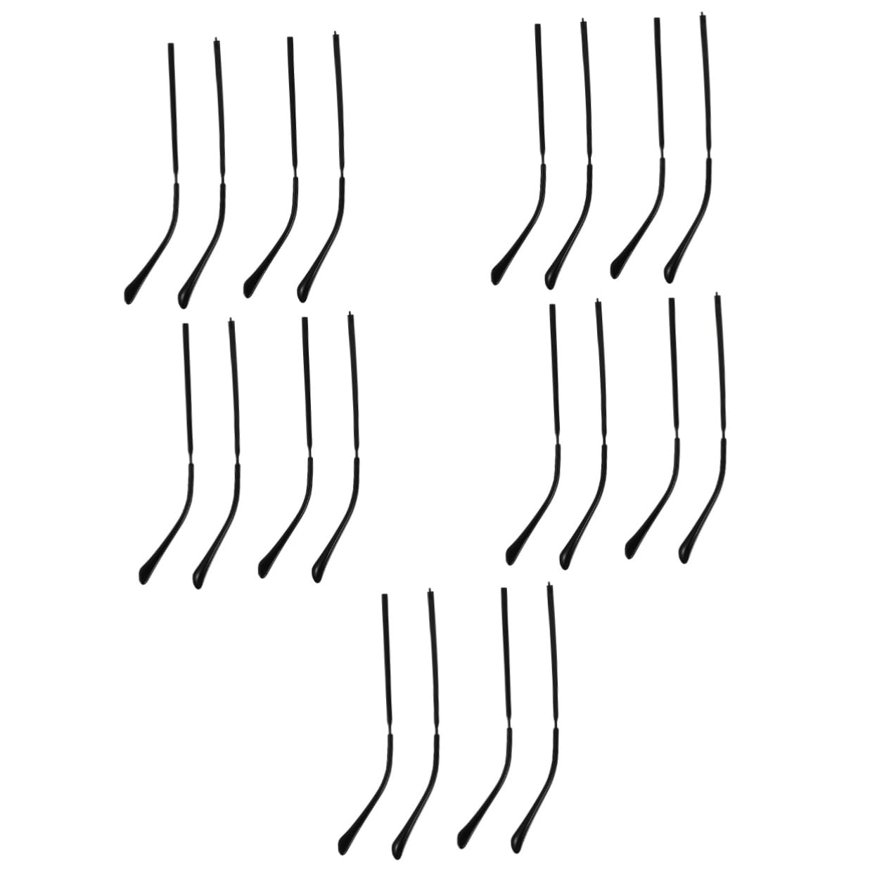 Didiseaon 10 Paires Jambes De Lunettes Remplacement Du Bras De Lunettes Remplacement Des Branches De ement De La Charnière De Extrémités Des Branches Black Métal