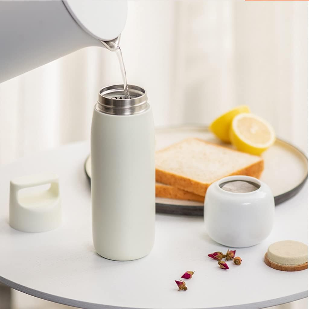 360 ° Leakproof Stainless Steel Portable Couple Drinking Cup, Mini Cute Student Mug 400-500ml(black-JoJo's Bizarre Adventure1)