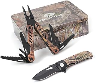 MOSSY OAK 2-Piece Multifunctional Kit - Multitool and Folding Pocket Knife Camo Set