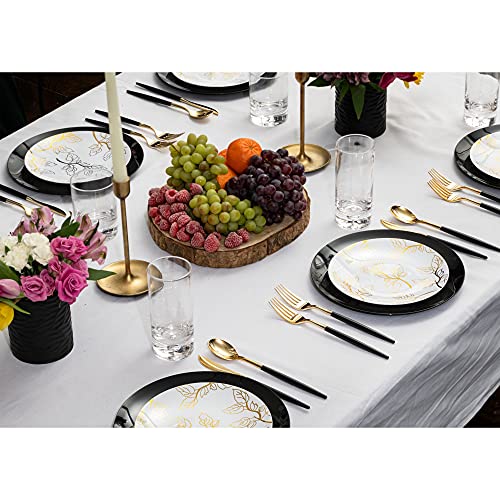 Trendables 120 Pack Disposable Silverware Set - Plastic Cutlery Dinnerware - Includes 40 Plastic Forks - Plastic Spoons - Plastic Knives - White & Silver Plastic Silverware Plastic Utensils Party Set #TOP1