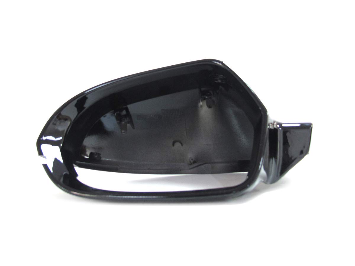 L+R Schwarz Spiegelkappen Außenspiegel Mirror Covers Ohne Spurwechselassistent für AUDI A6 C7 4G S6 RS6 Allroad Avant 2011-2019