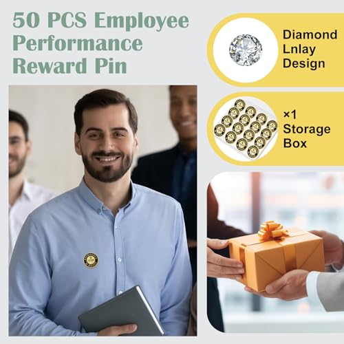 Image of Ferreve 50 /20 Pcs Year of Service Pins Employee Excellence Award Lapel Pin Performance Recognition Reward Anniversary