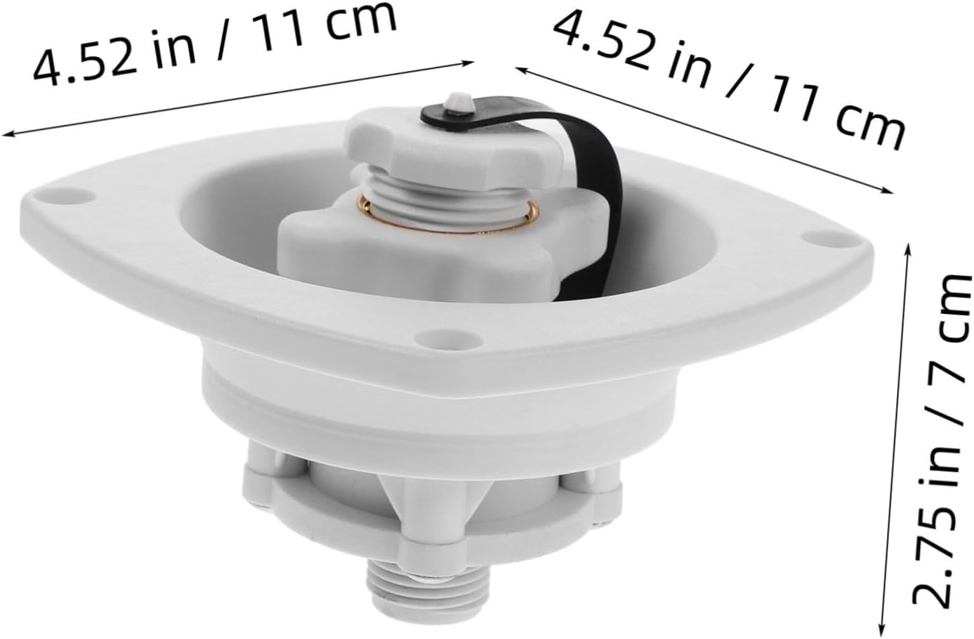 Rv Water Inlet Stopper Valve Cap Durable Material Rotating Cap for Easy Filling Water Inlet Adapter Versatile Use for Yachts and Rvs