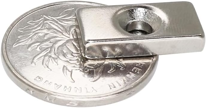 Rectangular with Hole 20x10x3mm-4 Counterbore Neodymium Iron Boron Double Hole Spot magnet(20pcs)