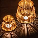 ZEYA Windlicht schwarz Gold Metall 2er Set, Moderne Teelichthalter Draht, 15 + 9 cm hoch, Trendige Laterne Tischdeko, Kerzenhalter Deko Wohnzimmer, attraktives Geschenk zu Weihnachten