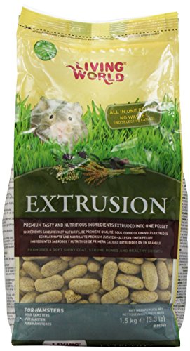 Living World Extrusion Hamster Food, 3.3-Pound, Pillow Bag