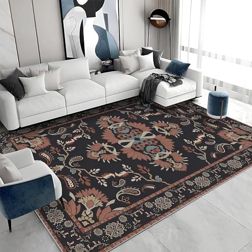 Tapis grand format lavable pour salon sans risque de glisse - 3