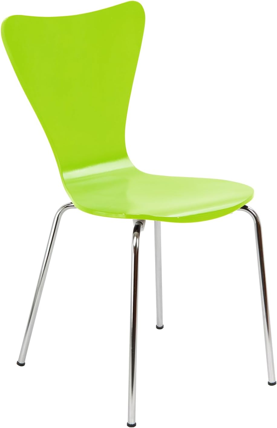 Modern Ergonomic Bent Plywood Chair for The Home, Office, or Work Space, Lime Green