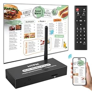 Advertising Media Player USB Video Player for Digital Signage or TV, Wireless Display Adapter with Screen Mirroring, Screen Rotation, Photo Share Function, Looping and Auto Playback& Easy Setup