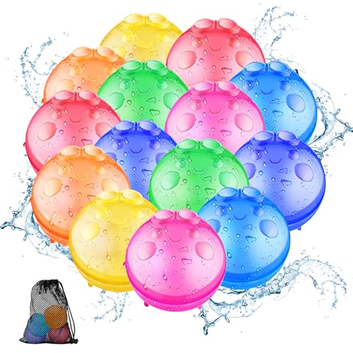 Reusable Water Balloons 24 Pack Instant Filling Self Sealing for ...