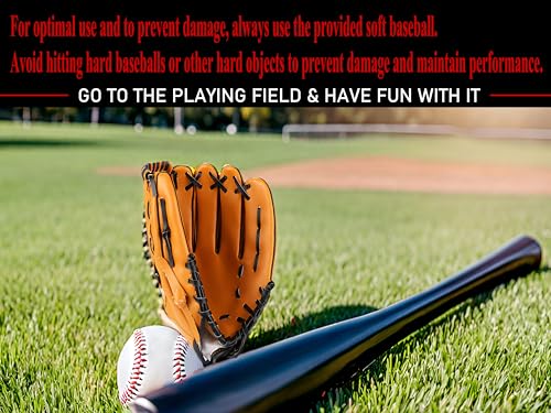 Image of Softball Baseball Bat Set with Glove and Balls - 25 Inch /63cm Aluminum Bat for Pickup Games and Batting Practice