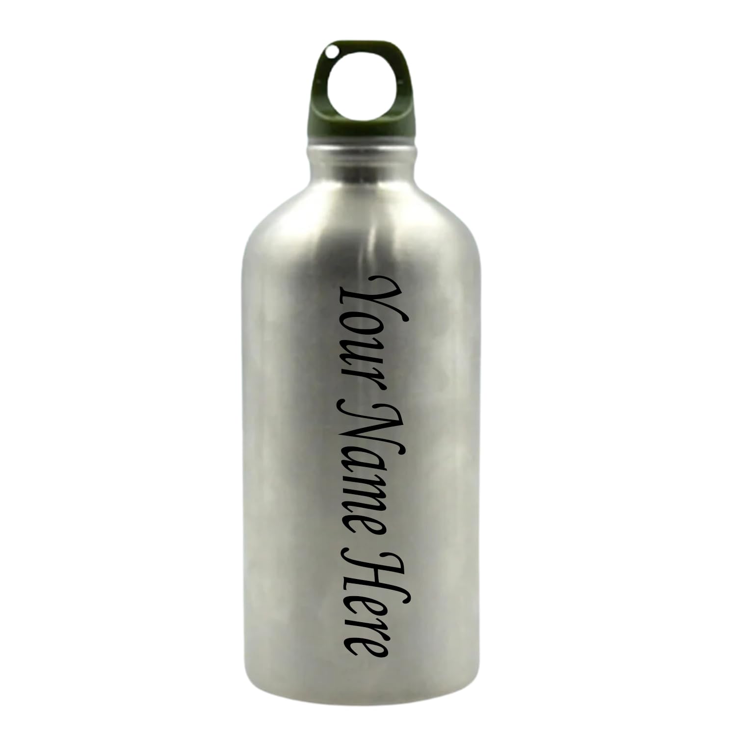 Natation Customized/Personalized Steel Water Bottle | Gifting Custom Name Water Bottle | Gifts for boyfriend/Girlfriend/Employee | Usage for Office/School/Gym/Picnic/Home/Fridge |500ml- Silver