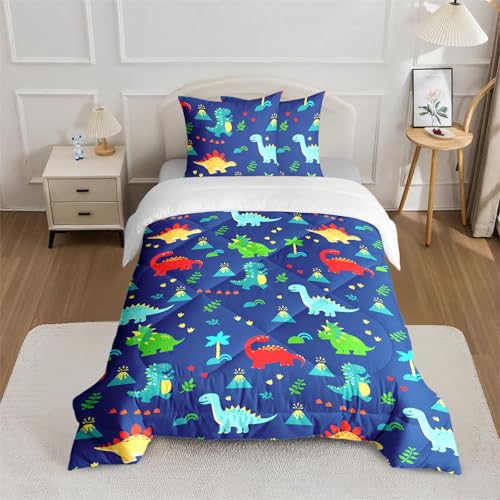 CINYE Juego de edredón infantil de 140 × 200 cm, para todo el año, para niños, 4 estaciones, edredón con 2 fundas de almohada de 80 x 80 cm, suave microfibra