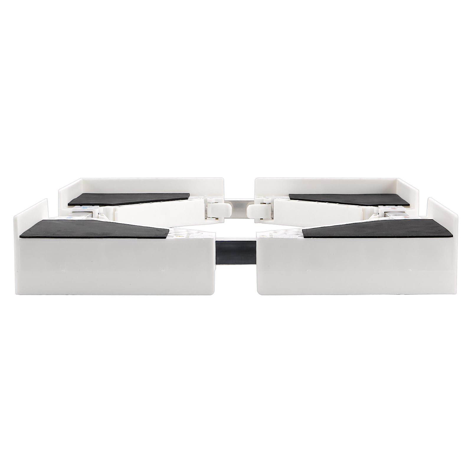 KEILEOHO Universal Verbindungsrahmen Set, 50-70cm Verstellbar Verbindungsrahmen mit Ratschenseil, Universal Zwischenbaurahmen Weiß für Waschmaschine und Wäschetrockner