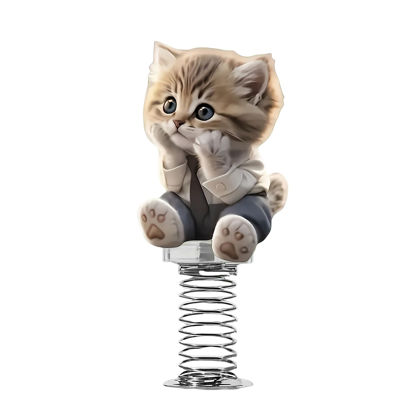 Statuine per cruscotto a forma di gatto 2D acrilico - Statuetta decorativa per interni auto