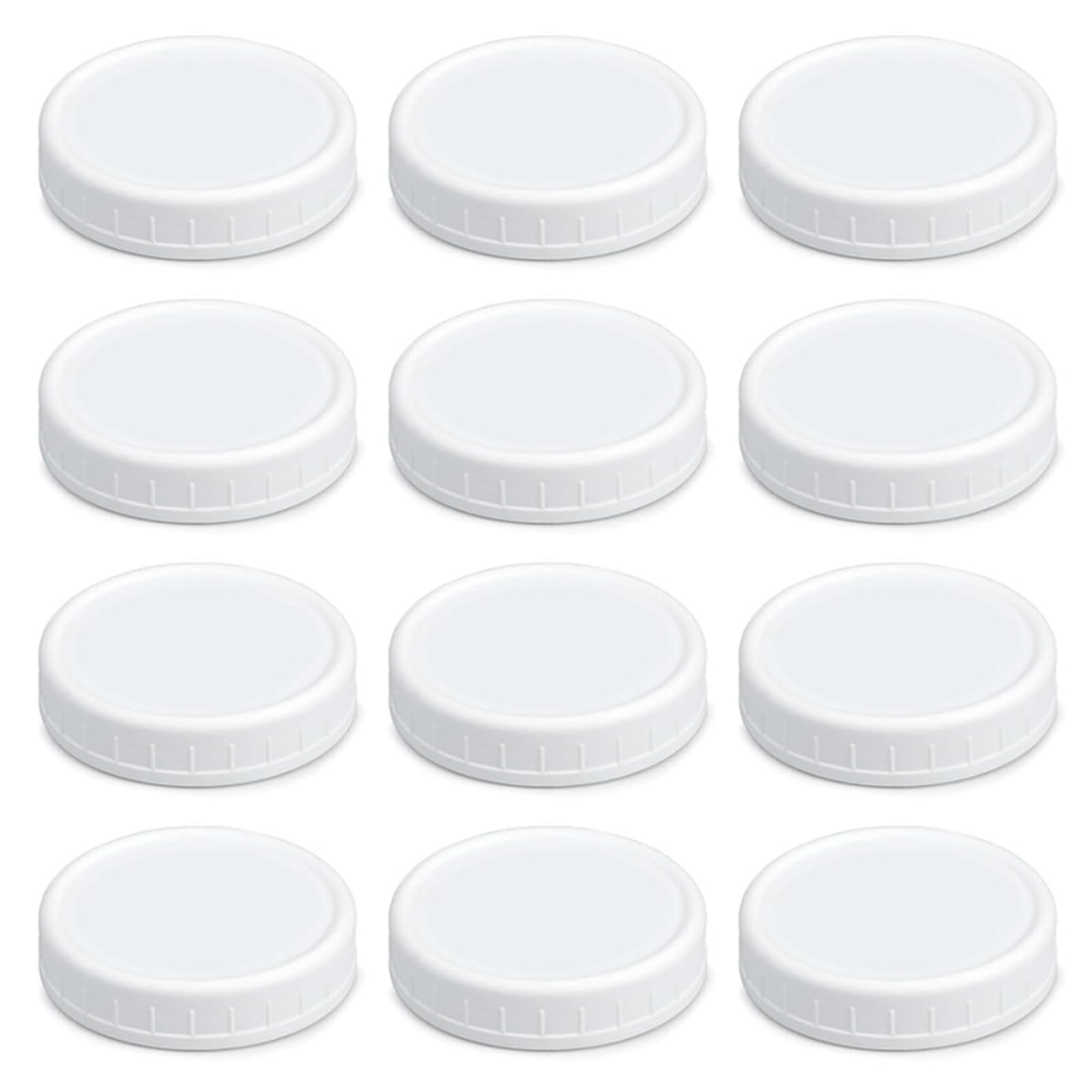 Xjdzineq Leakproof Jar Lids, 12Pcs Wide Mouth 70mm / 86mm for Canning and Dishwasher Safe Presentation Bricklayer Jar Closures