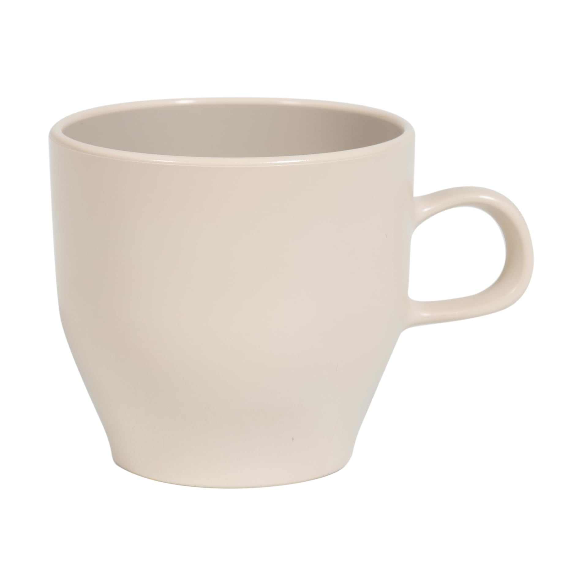 IJ (IJ) Break-Resistant Small Mug Cup, Microwave and Dishwasher Safe, Coffee Mug, Tea Cup, 180ml, Made in Japan, Easy to Use, Home Party, Outdoor, Children, Cute, Stylish, Soft Gray, Ivory, Plastic : 