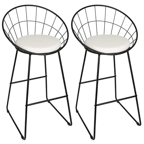 EINES Muebles De Bar para El Hogar 2 Piezas/Juegos de sillas de Bar de Hierro nórdicas Modernas cafeteras Tiendas de té de Leche Silla de Oficina en el hogar Silla de Oficina en el hogar Taburete