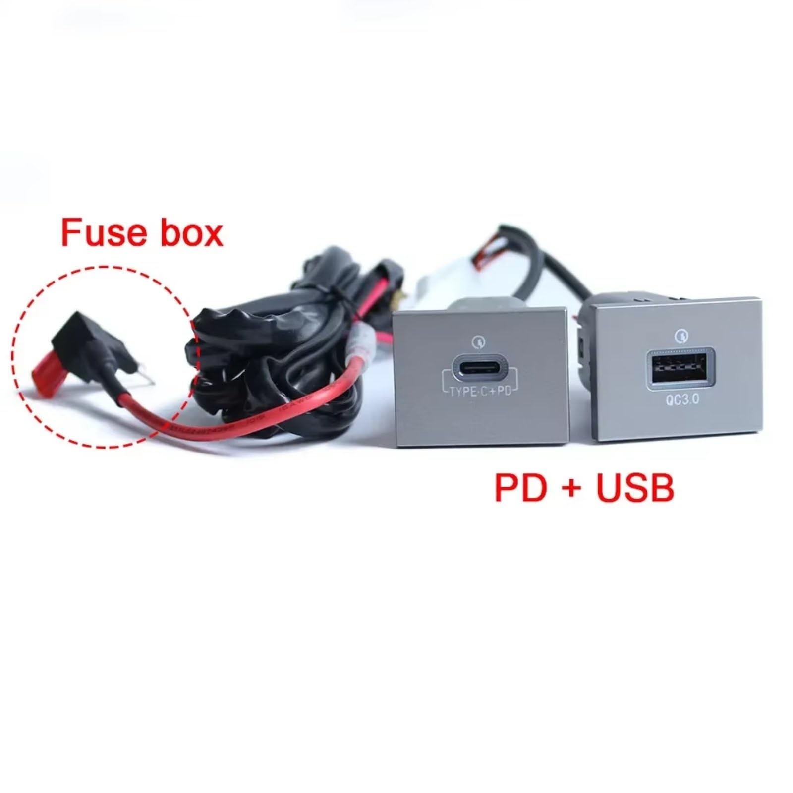 Console Centrale Porta USB Compatibile Con Ford Per Focus 2 Per Mk2 2009 2010 2011 12V 24V Auto Caricabatterie PD Ricarica Rapida QC3.0 Presa USB