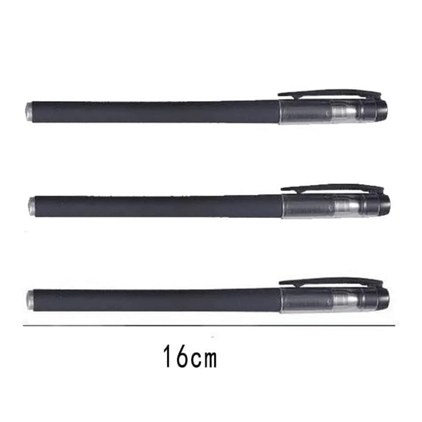 Gel-Tintenstifte, schwarz, matt, Gel-Stift, Kugelschreiber, 0,5 mm Rundspitze, Vollnadelrohr, Karbonstift, Stift auf Wasserbasis, Tintenroller