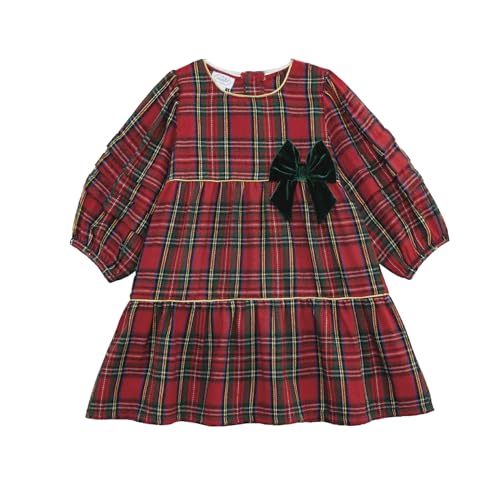 Mud Pie Baby Girls Kids Christmas Tartan Tier Dress