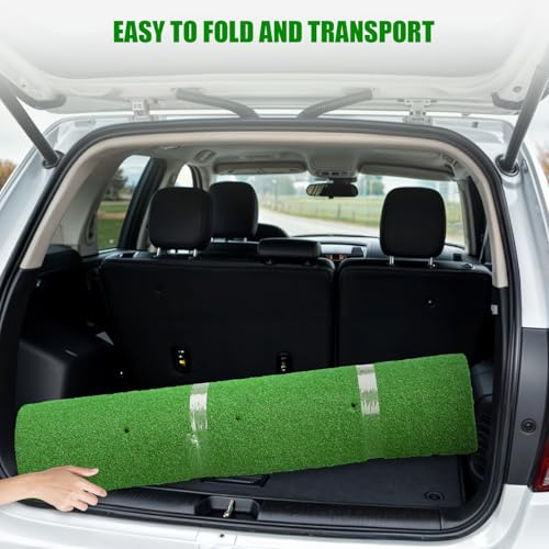 Golf Hitting Mat 5x4 FT Artificial Turf Mat with 2 Rubber Tees, 7 Golf Tees and 9 Balls Training Mat for Indoor/Outdoor Practice - Image 4