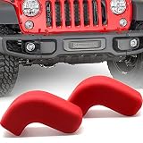 Bumper Tow Hook Covers for Jeep Wrangler, 2Pcs Painting Tow Hooks Straps Protector Fits Jeep Wrangle