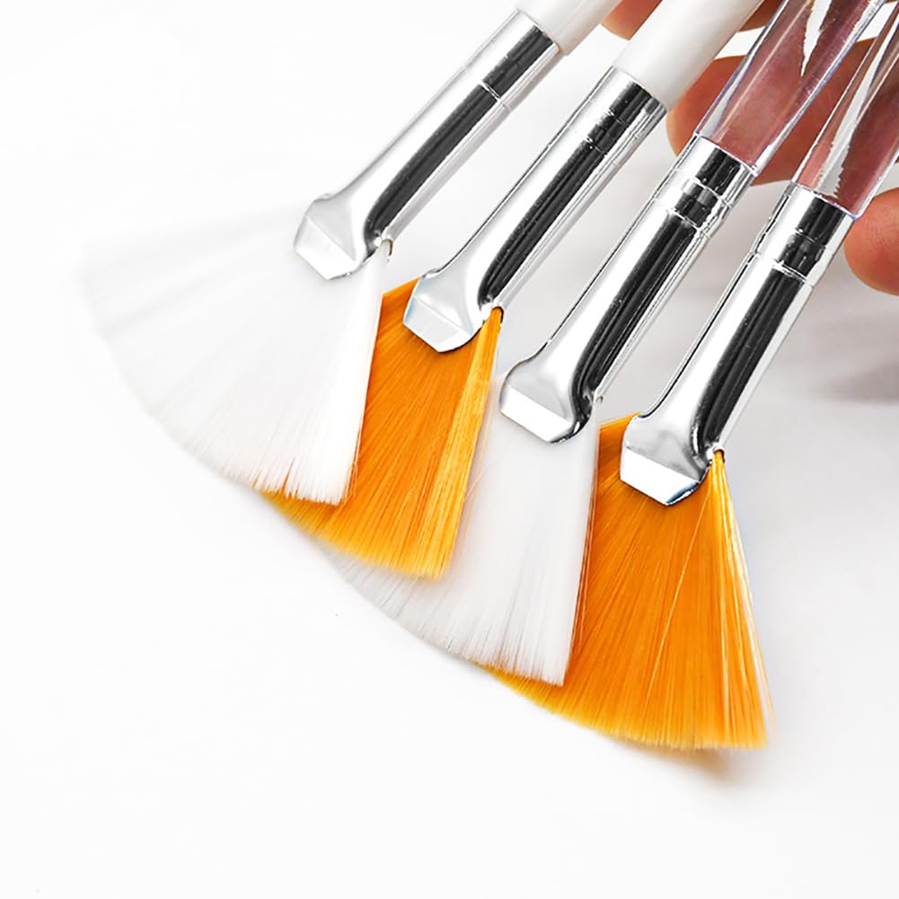 14 Pcs Facial Mask Brush Soft Fan Makeup Brushes Acid Applicator Brushes Face Highlighting Brush Mud Cream Brushes Cosmetic Applying Tools for Women Girls