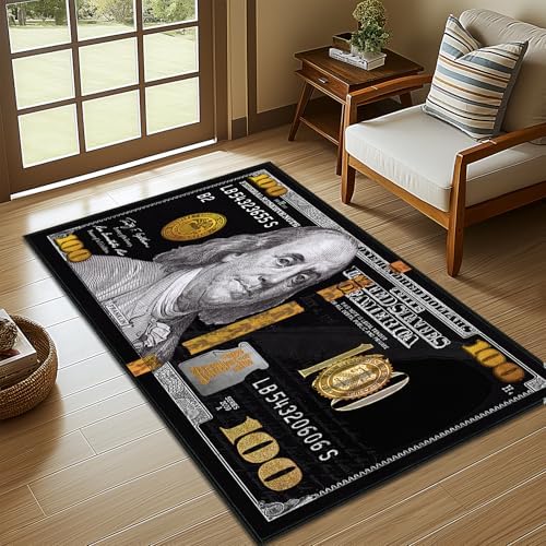 Amazon.com: Money Rugs for Bedroom,100 Dollar Bill Area Rug 3x5,Hundred ...