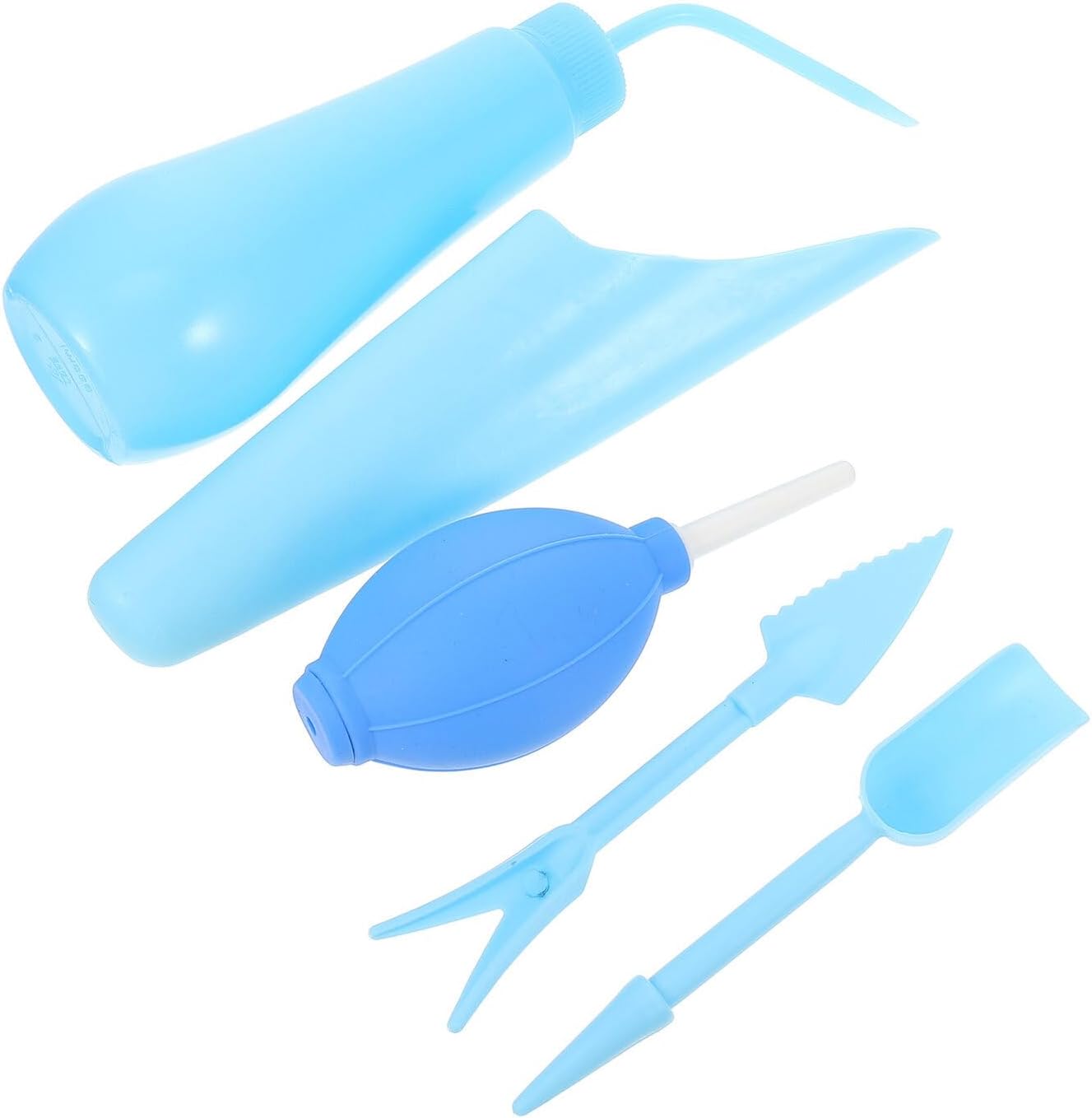 Uonlytech Crystal Blue 5pcs Succulent Planting Tool Set Multi-Functional Gardening Accessories for Pot Plant Care and Horticultural Use