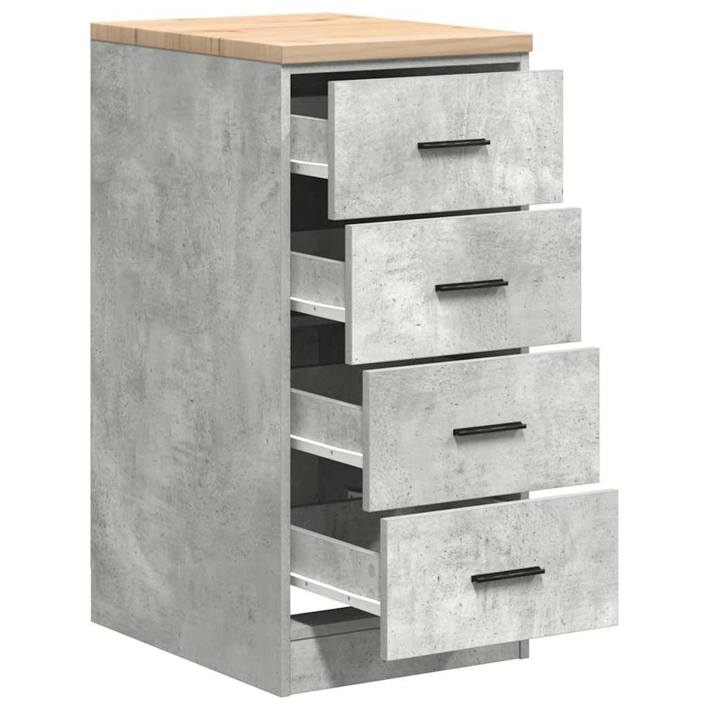 Generisch Garagen-Aufbewahrungsschrank Betongrau Massivholz Kiefer,Wirtschaft Industrie,Gewerbliche Lagerung,Industrieschränke-860592
