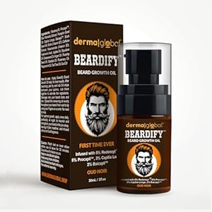 Beardify™ Beard Growth Oil – Advanced Beard Thickening & Fast Growth Formula with 25% Clinically Proven Active Ingredients with 5% Redensyl | 5% Procapil | 3% Capilia Longa | 2% Baicapil