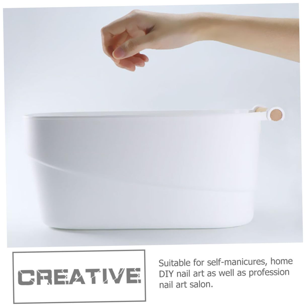 Ciotola per Ammollo Manicure in Pp Stile Giapponese Bianco, Strumento per Nail Art Professionale e Casa, Materiale Non Rovinante e Delicato sulla Pelle