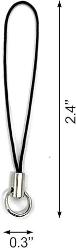 Miniatura 7 de BlingKingdom 100 piezas de correa de anillo dividido para teléfono celular, correa de anillo desmontable para teléfono, cordones de bricolaje